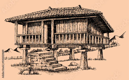 Rustic Celtic Engraving Style Illustrations from Northern Spain