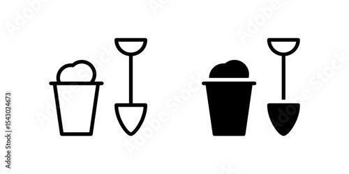 Wallpaper Mural Sand Icon Set suitable for beach or play themed designs. Torontodigital.ca