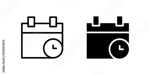Schedule Icon Set ideal for travel or planning themed graphics.