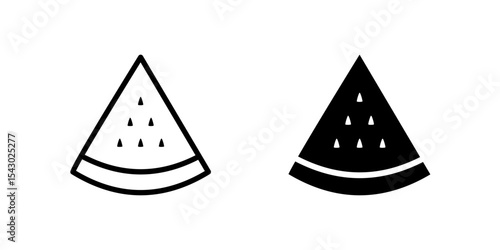 Watermelon Icon Set ideal for summer or fruit themed illustrations.