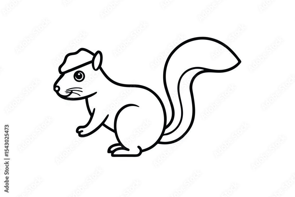 Squirrel in Newsboy Cap Graphic Design illustration wearing Squirrel in Newsboy Cap Graphic Design illustration wearing