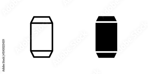 Canned Drink Icon Set suitable for refreshment themes.