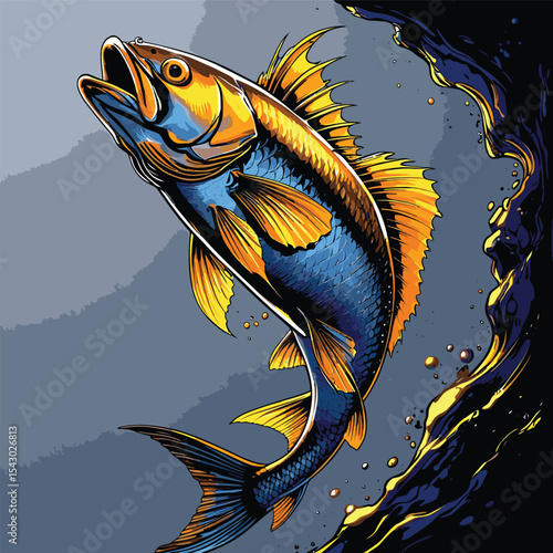 fishing vector with high detail and realistic