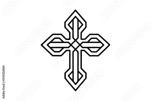 Ethiopian Cross Motifs Background Design in CMYK and RGB