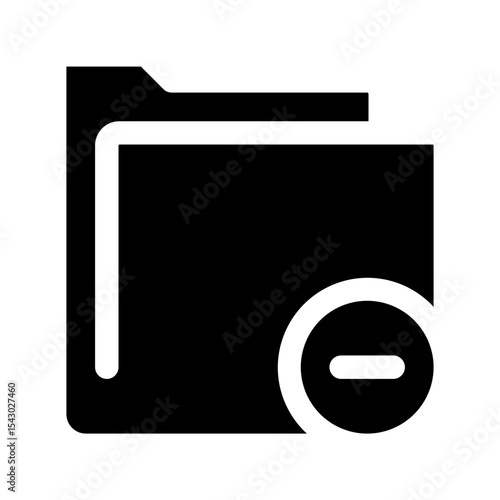 Folder with minus sign for removing or deleting folder.