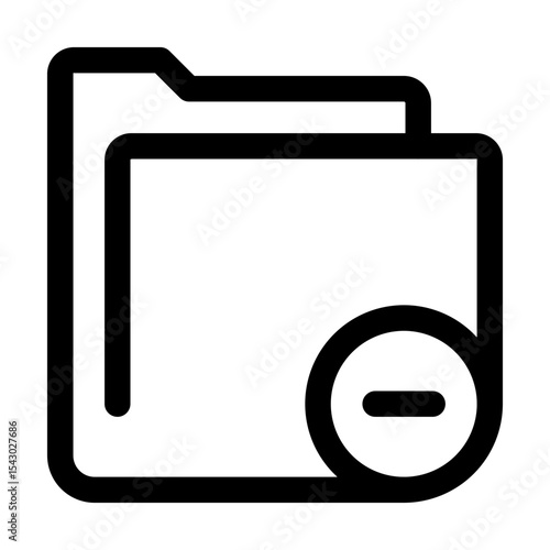 Folder with minus sign for removing or deleting folder.