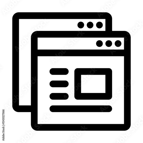 Multiple web windows representing tabs or multitasking.