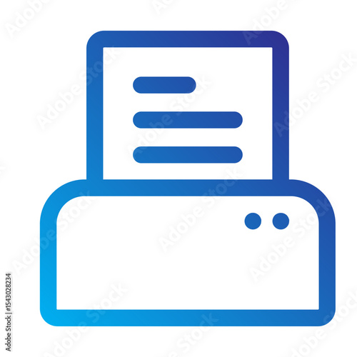 Paper coming out of printer symbolizing printing document.