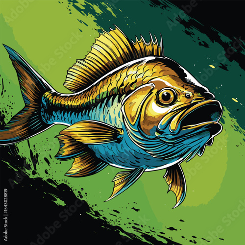 fishing vector with high detail and realistic