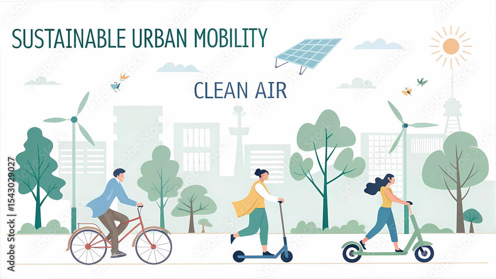 Fototapeta premium clean air concept free bicycle bike zero carbon