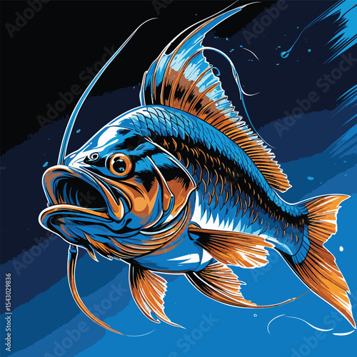 fishing vector with high detail and realistic