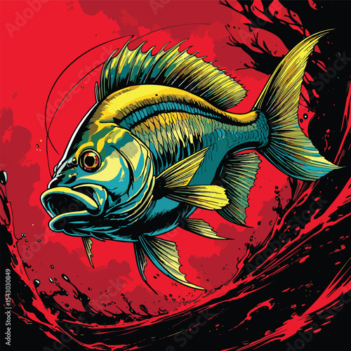 fishing vector with high detail and realistic