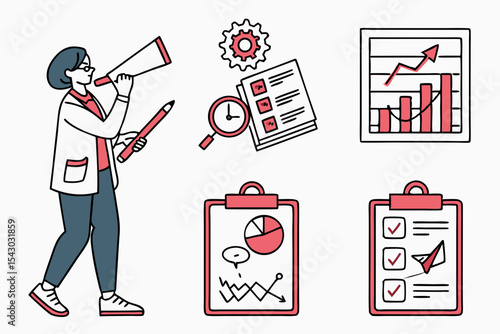 business man and graph