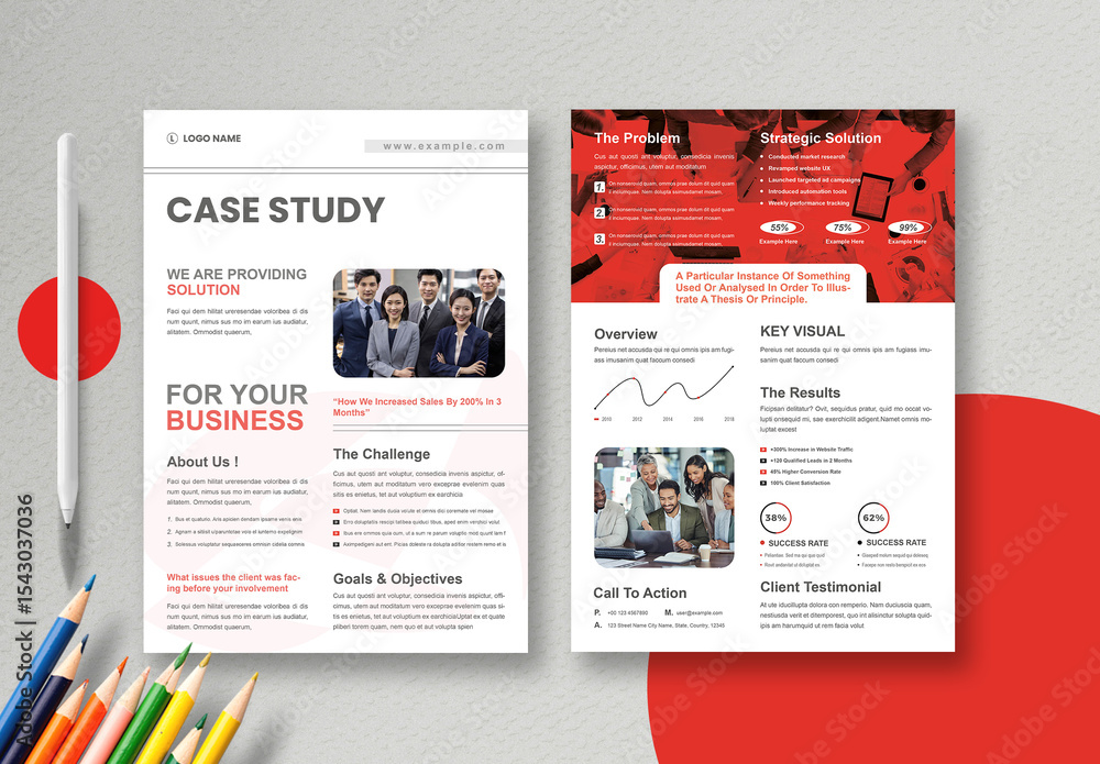 Business Case Study Layout Stock Template | Adobe Stock