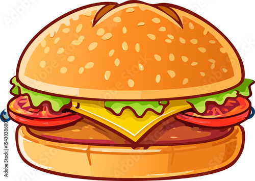 hamburger isolated on white background