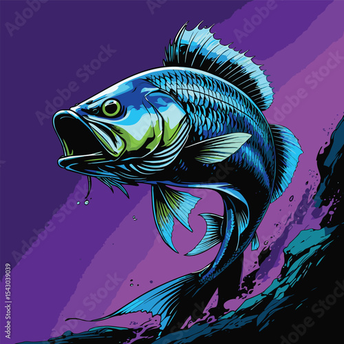 fishing vector with high detail and realistic