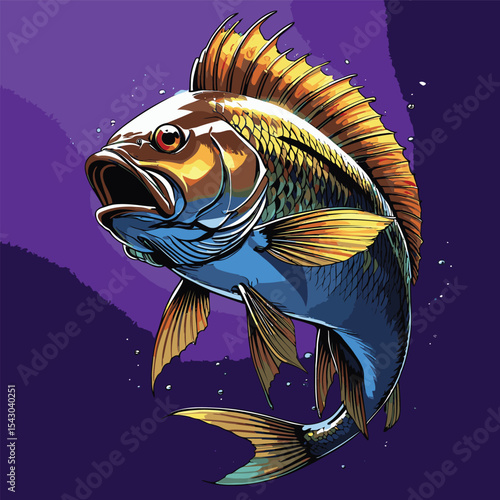 fishing vector with high detail and realistic