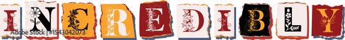INCREDIBLY Floral Typography of a Concept Word � Elegant Torn Paper Letter Design