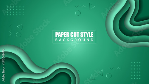 The green tosca paper cut element background is very suitable for book covers, banners, and other things