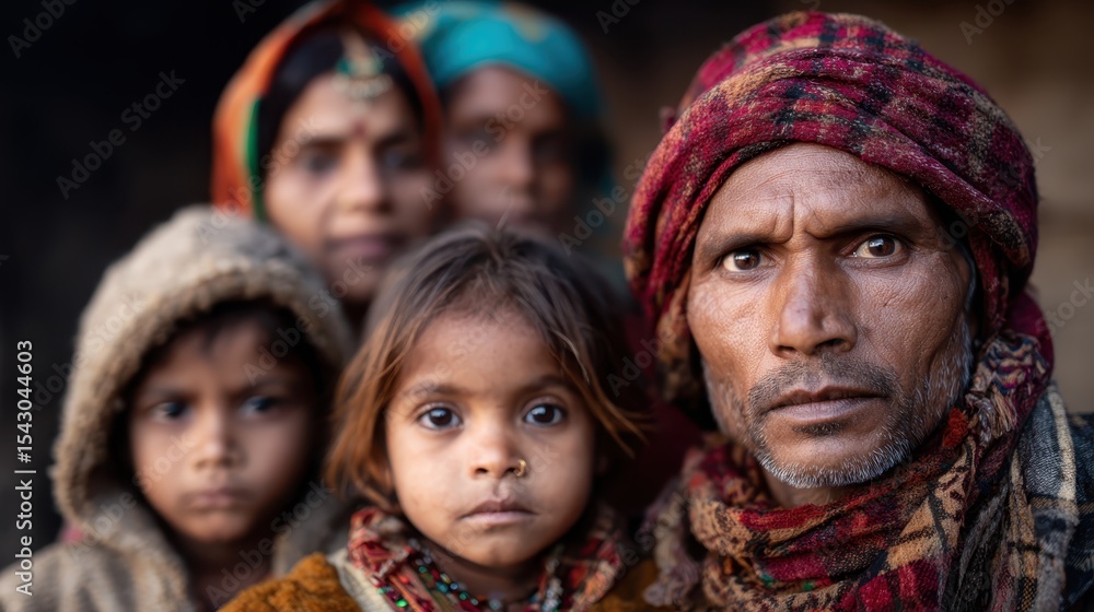 This powerful image showcases a family displaying a range of emotions and resilience, creating a poignant portrait of human connection in challenging circumstances. This powerful image showcases a family displaying a range of emotions and resilience, creating a poignant portrait of human connection in challenging circumstances.