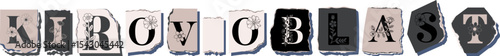 KIROV OBLAST Floral Typography of a Russian Region � Elegant Torn Paper Letter Design
