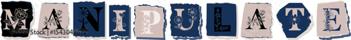 MANIPULATE Floral Typography of a Concept Word � Elegant Torn Paper Letter Design