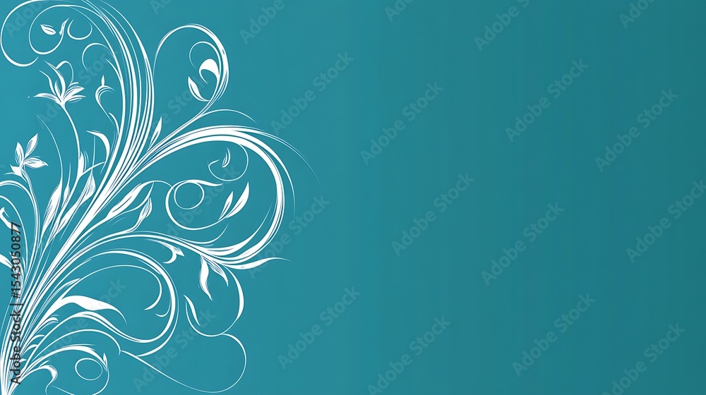 Teal background with white floral design (1) Teal background with white floral design (1)