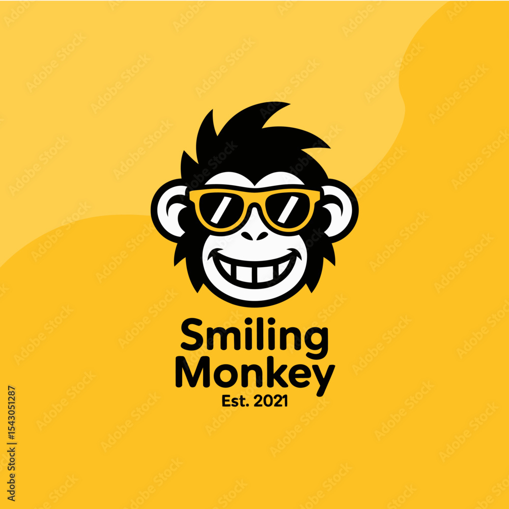 Smiling Monkey with Sunglasses Smiling Monkey with Sunglasses