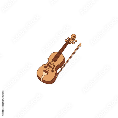 An icon depicting an Arabic Violin, also known as Kamanjah, which is a violin modified for Middle Eastern scales and playing styles.