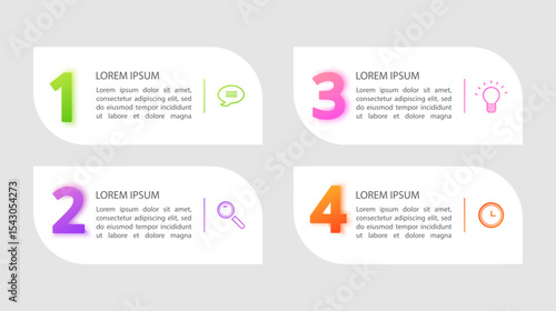 Infographic presentation template with four options