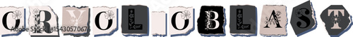 ORYOL OBLAST Floral Typography of a Russian Region � Elegant Torn Paper Letter Design
