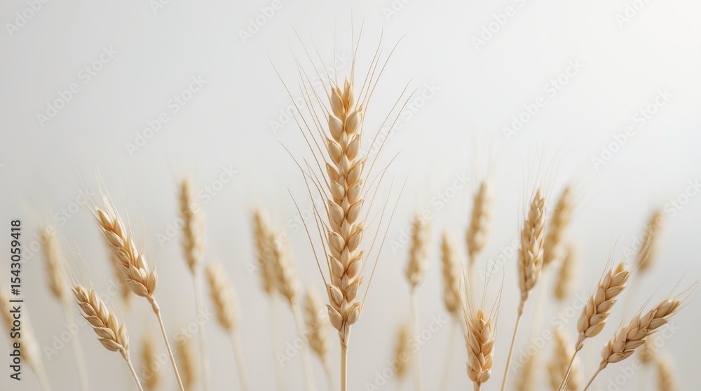 Stalks of Wheat Arranged in a Fan Shape on a Light Surface — A Symbol of Abundance, Order, and Natural Perfection Stalks of Wheat Arranged in a Fan Shape on a Light Surface — A Symbol of Abundance, Order, and Natural Perfection