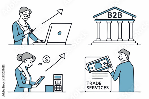 set of business icons