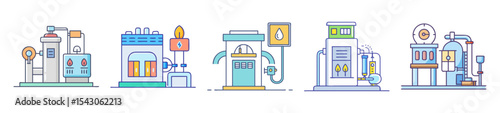 Diverse industrial plants with a variety of industrial processes and utilities