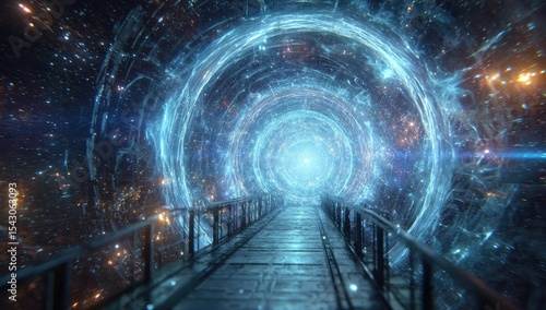 Illuminated Path Through Celestial Rings of Wonder