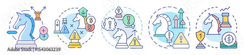Illustrative visual representation of strategic planning, leadership, and problem solving principles