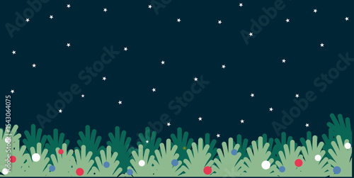 Christmas theme template background with christmas tree and with negative area for text