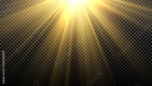 Canvas Print Sunlight with glare effect on transparent background