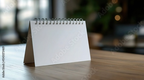A blank white calendar with subtle page folds, no dates 