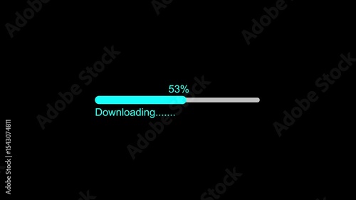 Wallpaper Mural A dynamic cyan color loading animation. glowing neon loading animation . and downloading to complete 1to 100% on a black background. and creating a stunning 4k video. Torontodigital.ca