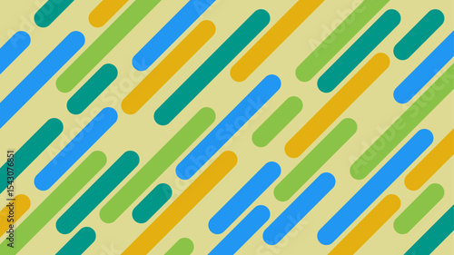 Colorful abstract diagonal rounded bars pattern background. This modern geometric design is ideal for use in web banners, digital wallpapers, presentations, or creative graphic design projects.