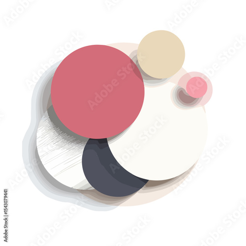 circle isolated in White Background, circle vector, Flat lay vector illustration