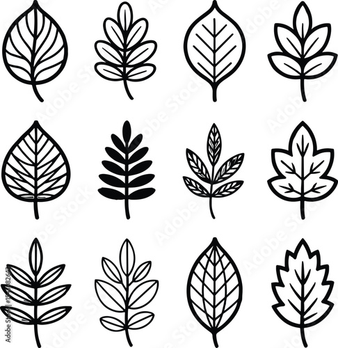 Black silhouette design composed of fourteen segmented sections on a white background