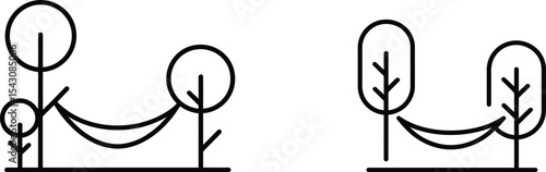 Relaxing Hammock Scene Under Trees