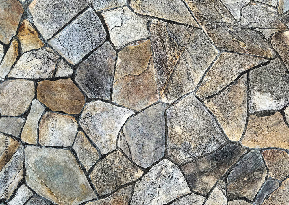 Obraz premium 地面、タイル、石材、テクスチャ、質感、道路
