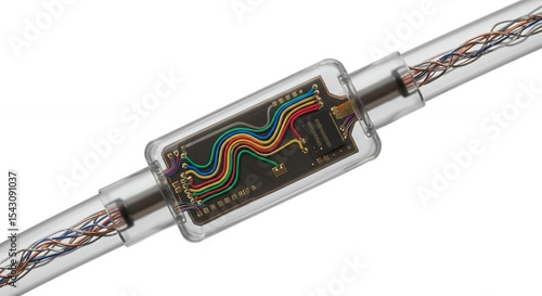 Electronic components in transparent housing