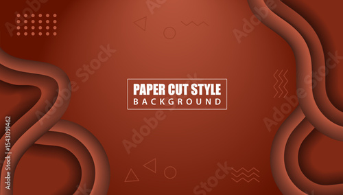 Brown style paper cut background is very suitable for backdrops, covers, banners and others.