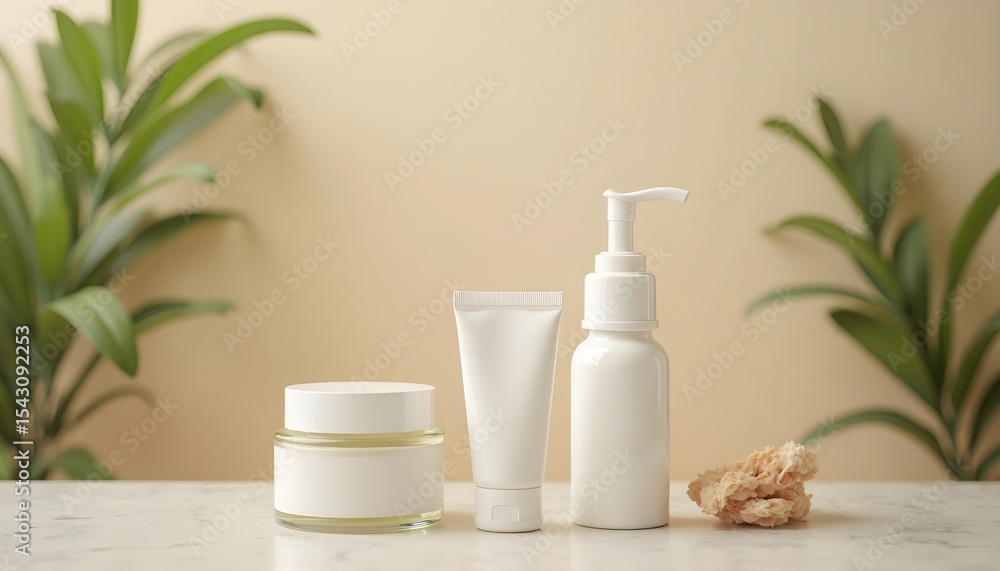 three cosmetic product mockups three cosmetic product mockups