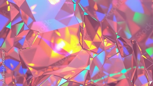 Shimmering Iridescent Crystal Gemstone Background