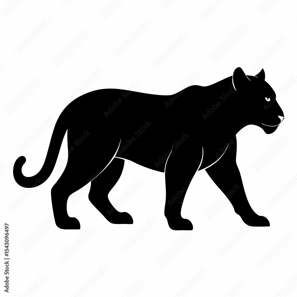Obraz premium vector illustration of a black panther